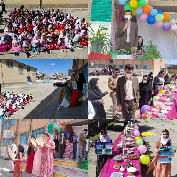 برگزاری جشنواره غذای سالم و صنایع دستی در مدرسه حضرت سمیه روانسر