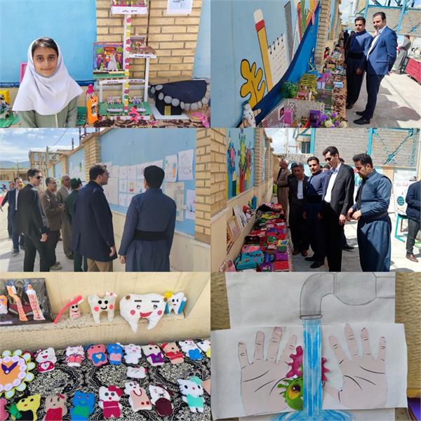 برگزاری مسابقه نقاشی و صنایع دستی دانش آموزان در مدرسه حضرت هاجر روانسر