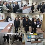 بازدید دکتر سروش سرپرست دانشگاه به همراه مهندس کریمی معاون توسعه مدیریت و منابع دانشگاه و جمعی از مدیران دانشگاه از بیمارستان