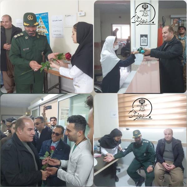 تجلیل از پرستاران بیمارستان امام رضا(ع) شهرستان به مناسبت هفته بسیج و روز پرستار